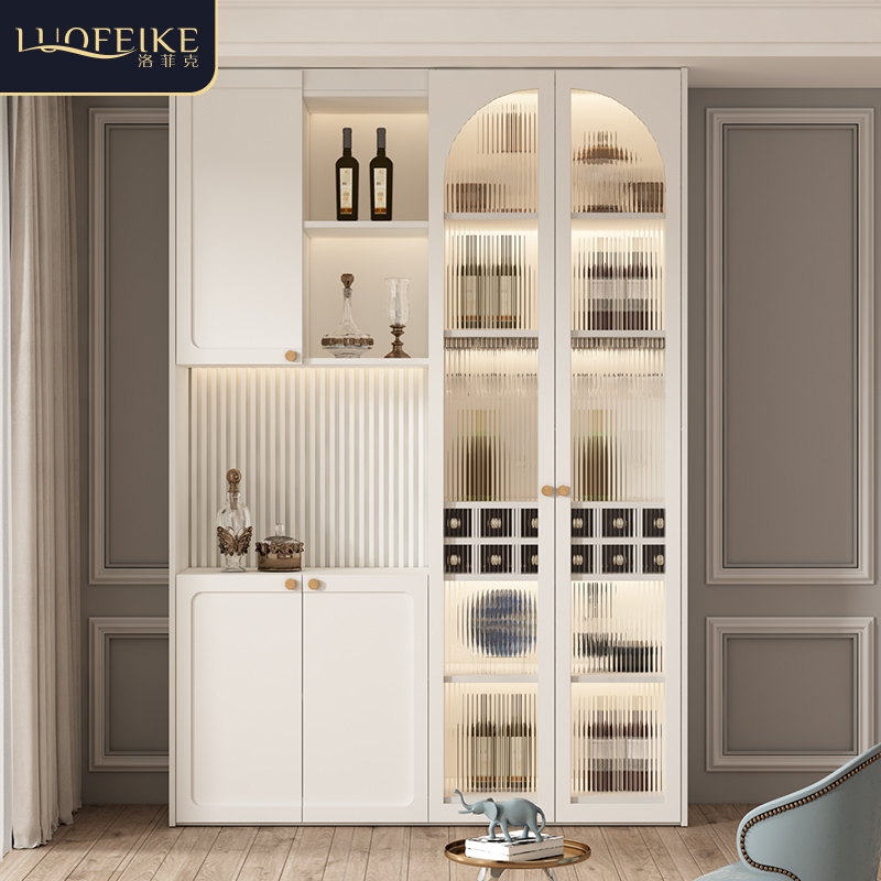 3期免息美式实木餐边柜一体靠墙