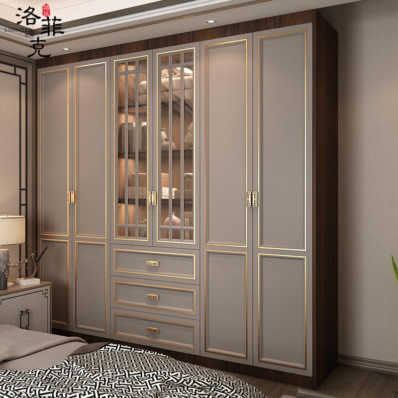现代轻奢衣柜高档平开门转角衣橱