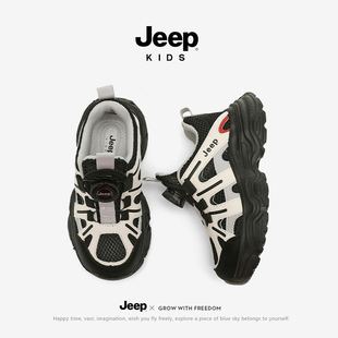 Jeep童鞋女童运动鞋2026新款儿童户外登山鞋春季大童女鞋徒步鞋子