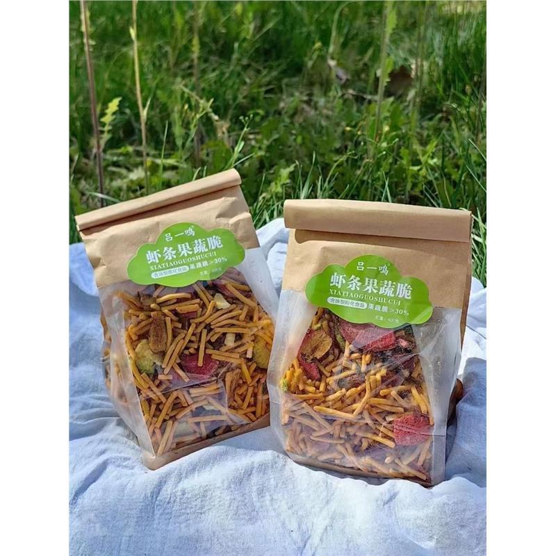 吕一鸣虾条果蔬脆办公室休闲零食400g*2袋果蔬干加量休闲健康小吃