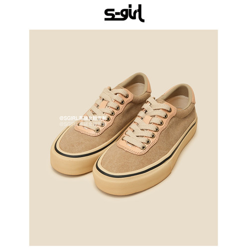 SGIRLTWTW复古日系硫化帆布鞋