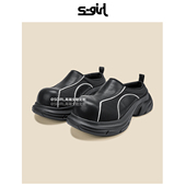 设计感厚底户外懒人休闲鞋 女2026新款 潮 TWTW一脚蹬包头拖鞋 SGIRL