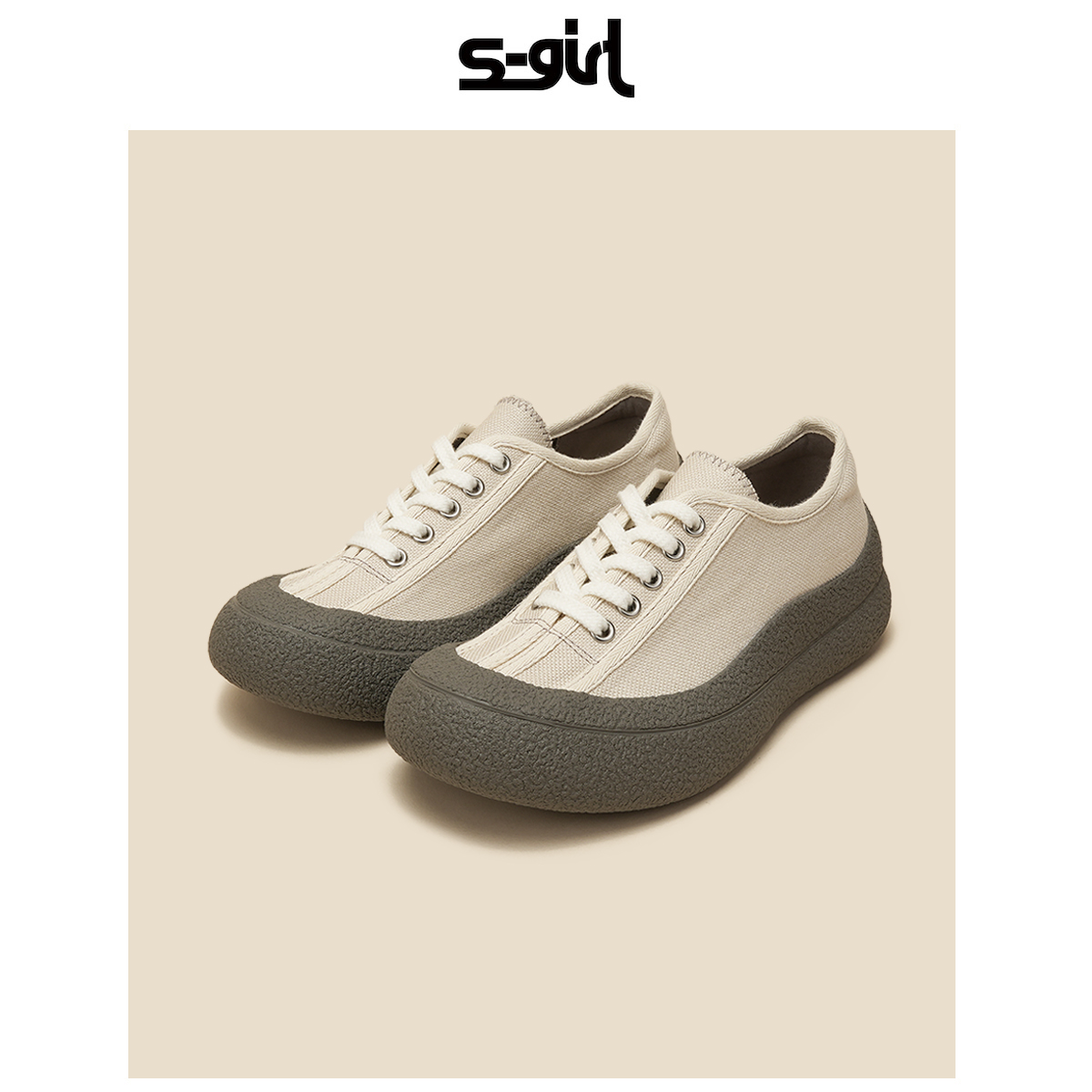 SGIRLTWTW复古久留米硫化帆布鞋