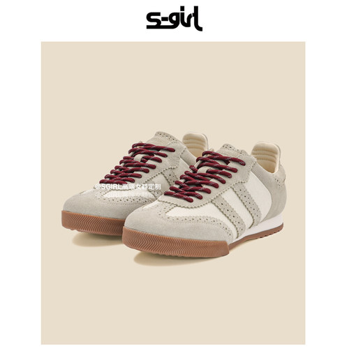 SGIRL TWTW复古透气厚底德训鞋女2026春款休闲阿甘户外舒适运动鞋