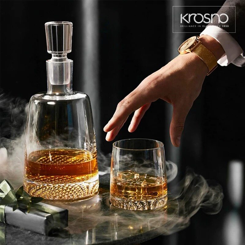 KROSNO波兰原装进口水晶玻璃欧式创意洋酒杯威士忌杯家用朋友聚会