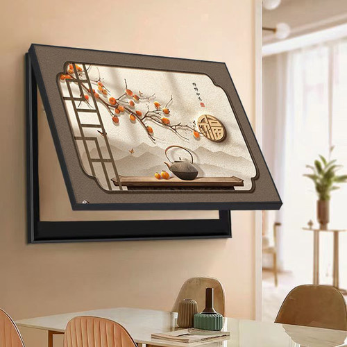 新中式柿柿如意电表箱装饰画