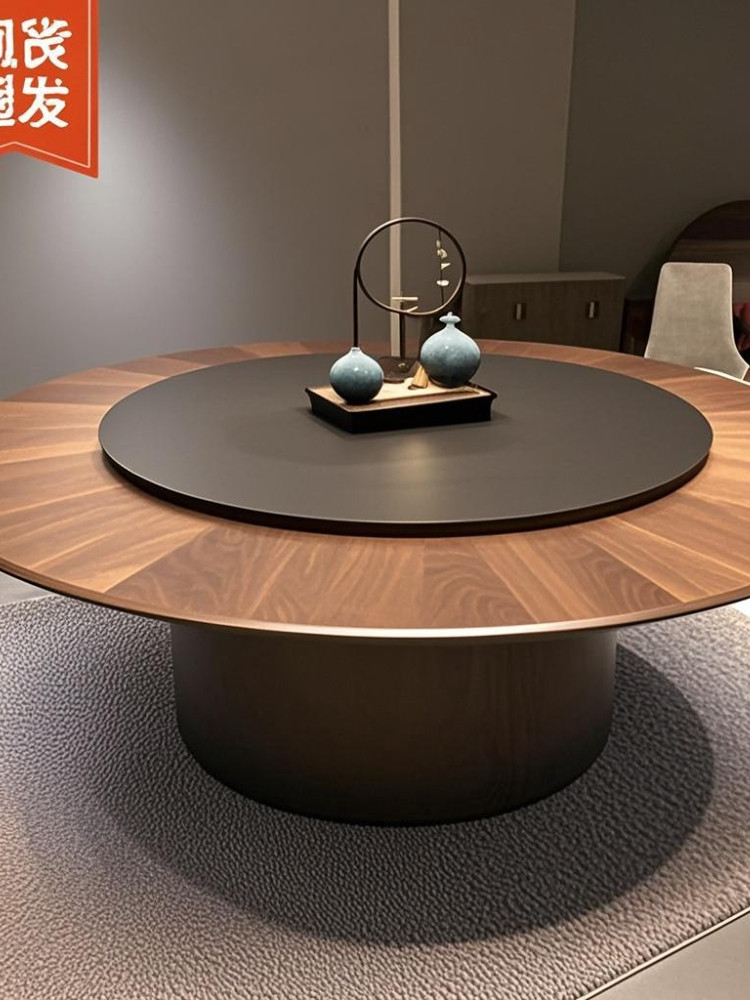 石板台面定制餐桌石板台面定制电视柜大理石台面木纹黑色石板转盘