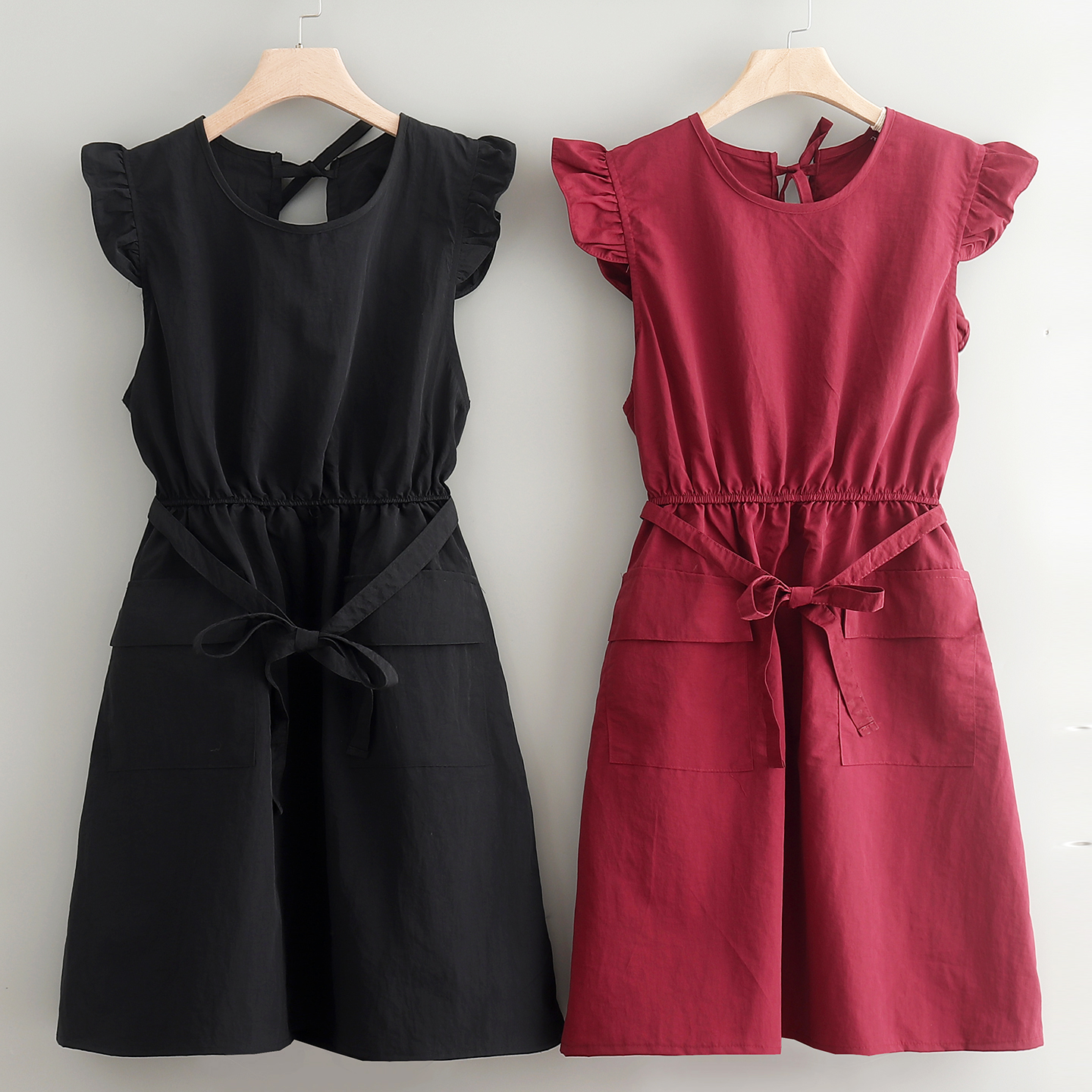 印字塔丝绒韩版公主防泼水反穿马甲防油污厨房家用围裙上班工作服