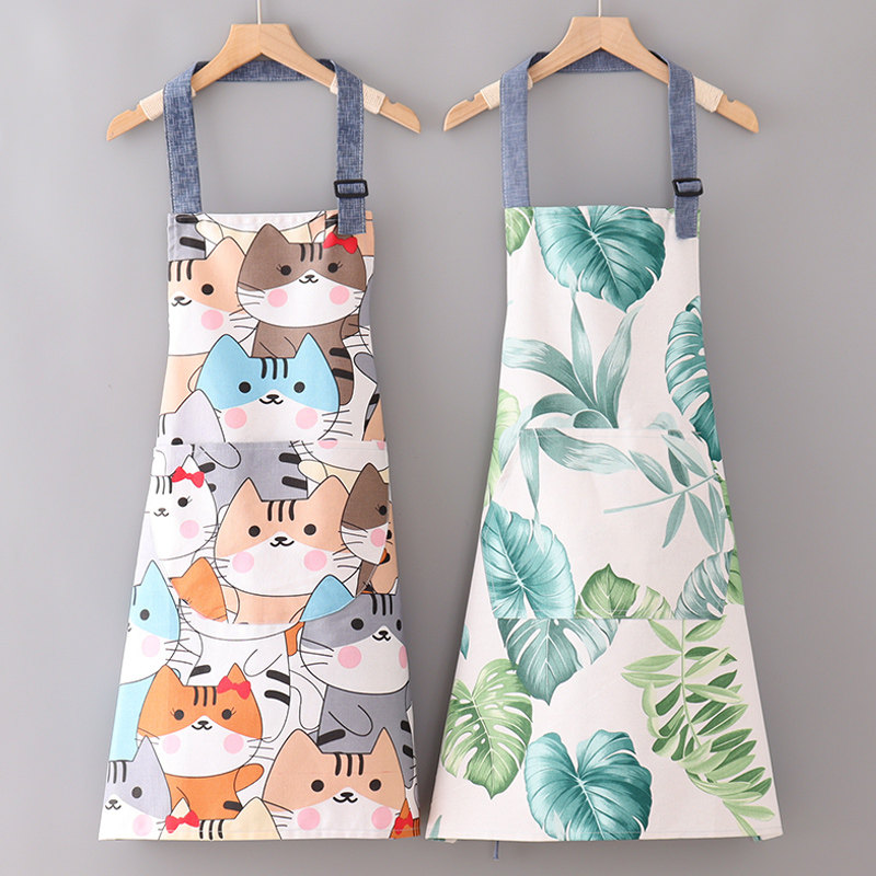 成人日系布料可爱帆布布料围裙北欧女厨房家用做饭围腰夏透气耐磨,家庭/个人清洁工具,围裙,淘宝优惠券,粉丝福利购,淘宝优惠卷