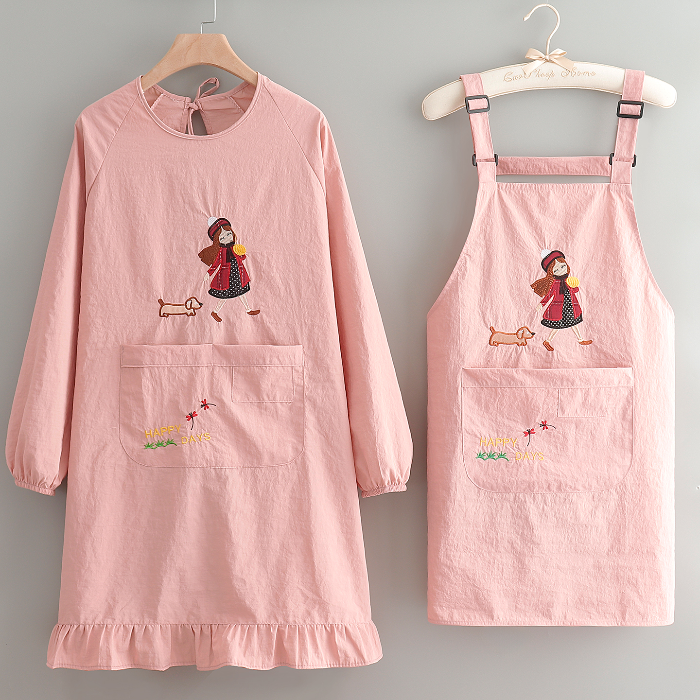 韩版公主系反穿罩衣围裙