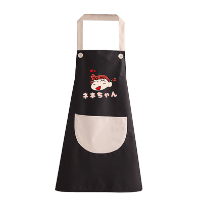 夏情侣防水围裙女家用做饭厨房围腰防油上班无袖工作服男定制店名