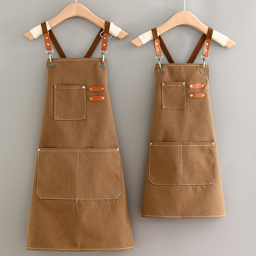 定制手工复古布围腰儿童男孩短款耐磨