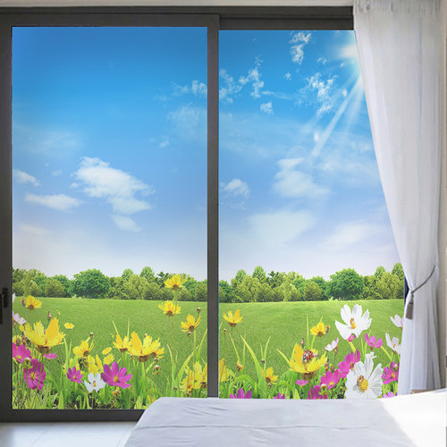 玻璃贴纸防走光装饰浴室窗户免胶