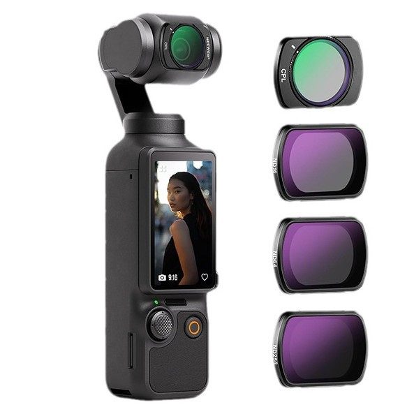 适用大疆Pocket 3滤镜运动相机CPL偏振镜ND8/16/32/64减光镜套装