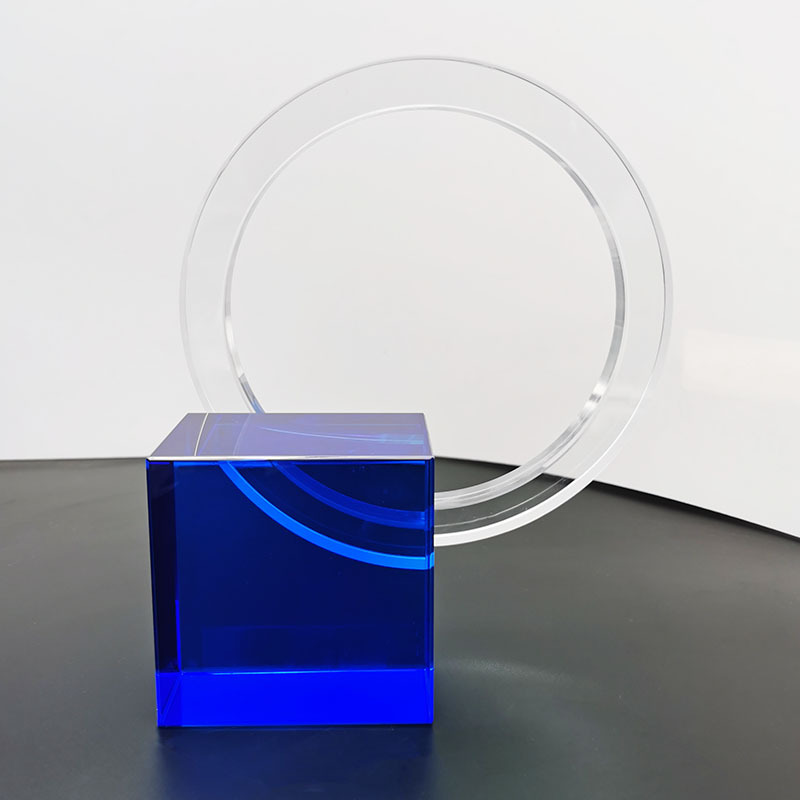 轻奢几何形电镀现代简约K9水晶摆件创意家居水晶工艺品样板