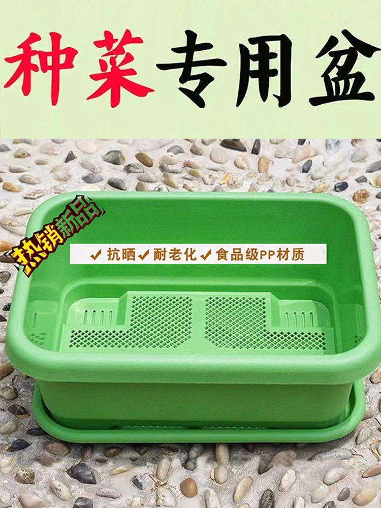 阳台种菜盆加厚长方形塑料盆家庭蔬菜种植盆种菜神器大号耐用花盆,鲜花速递/花卉仿真/绿植园艺,花盆,淘宝优惠券,粉丝福利购,淘宝优惠卷