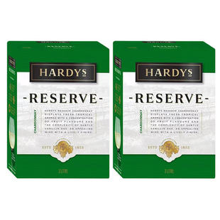 hardys夏迪珍藏霞多丽白葡萄酒3L口粮澳大利亚澳洲原装进口2盒装