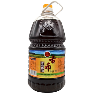 古币芝麻香油5L升批发大桶商用多买优惠凉拌调味品烹饪首农食品