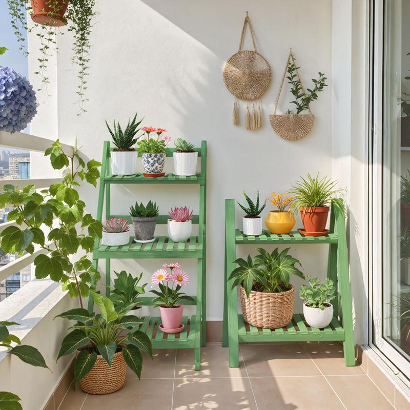绿植小花架置物架阳台落地式多层花盆架室内植物摆放架多肉花架子