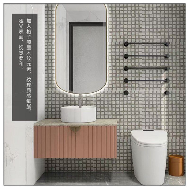 灰色水磨石瓷砖花砖民宿阳台商铺格子地砖600x1200仿古砖600600
