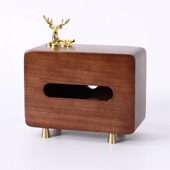 实木纸巾盒客厅家用高档轻奢装 饰创意卫生纸盒茶几收纳摆件餐巾纸