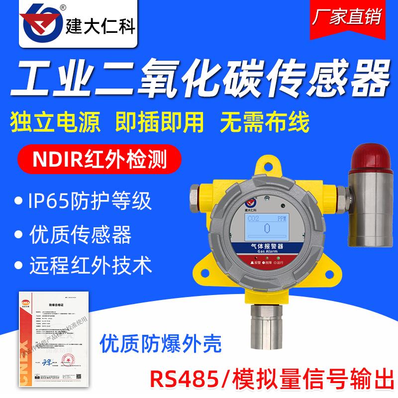 隔爆壳二氧化碳传感器报警器固定式co2浓度红外检测变送器检测仪