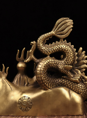 镇宅铜龙摆件避火龙厨房在西北方位角乾位乾卦火烧天门化解招财