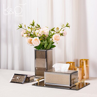 精选KP纸巾盒家用客厅高档轻奢抽纸盒高级感创意茶几餐桌餐巾纸收