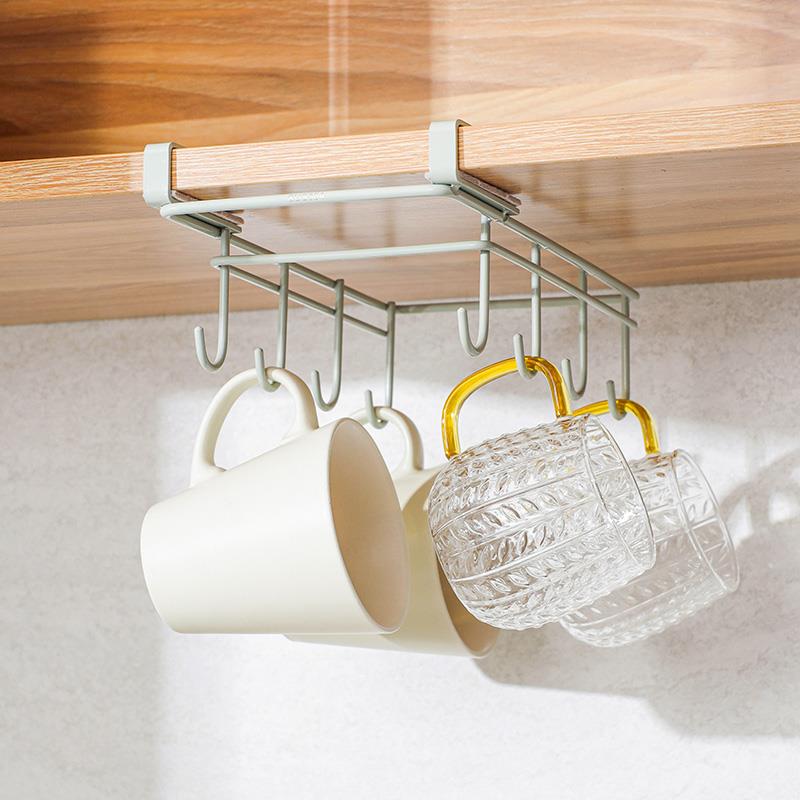 不锈钢咖啡杯架子悬挂马克杯架日式沥水杯架置物架家用杯子收纳层