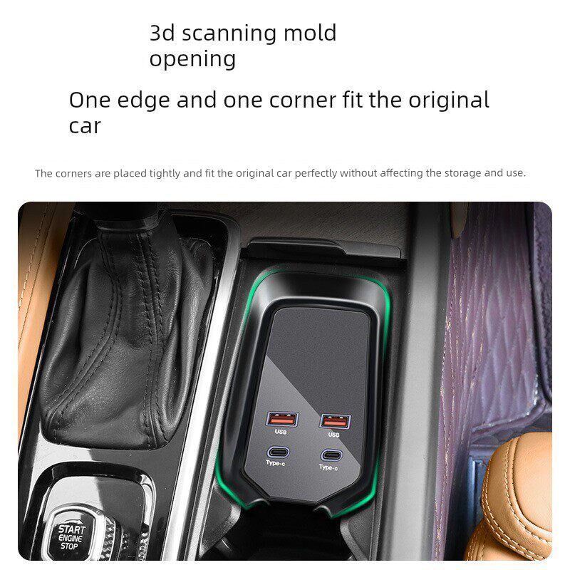 专用于沃尔沃S60/XC90/S90车载充电器扩展坞快充点烟器转接头接口
