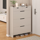 鞋 架收纳柜玄关柜窄款 柜17cm可定制 柜家用门口鞋 实木翻斗超薄鞋