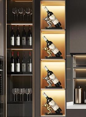 红酒架摆件暴力熊创意轻奢高档客厅家居玄关餐边电视柜酒柜装饰品