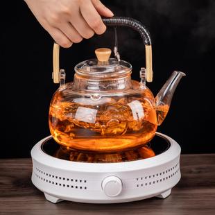 玻璃煮茶壶烧水壶泡茶壶自动蒸茶器电陶炉煮茶器煮茶炉养生壶套装