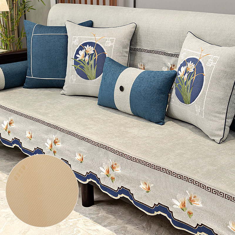 精选新中式沙发垫套罩现代四季全包实木盖布雪尼尔高档定制防滑坐,居家布艺,沙发垫,淘宝优惠券,粉丝福利购,淘宝优惠卷