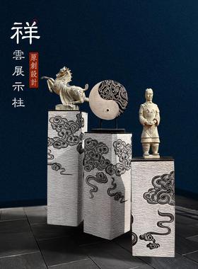 梦古水泥祥云柱可承重200斤中式茶室客厅庭院彷古落地装饰摆件