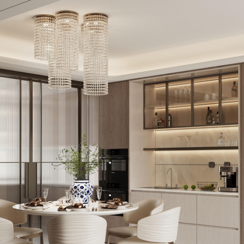 定制水晶吸顶灯酒楼饭店休闲接待区别墅会所餐厅创意手工装饰吊灯