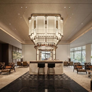 酒店宴会厅大型吊灯设计师新中式会客厅餐饮包间咖啡厅灯具定制