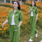 运动套装 显瘦拉链卫衣阔腿裤 女春秋季 洋气新款 两件套 新款 时尚