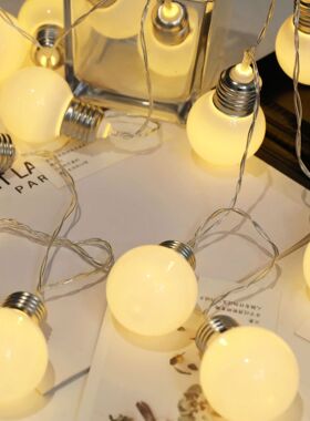 户外野营氛围灯大圆球灯串ledG50球泡串天幕夏日露营花园装饰灯