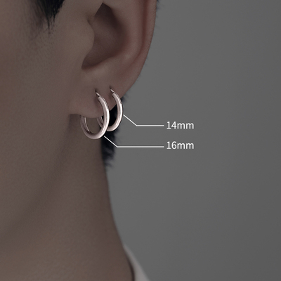 素圈新款高级感足银纯银耳环