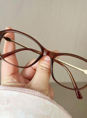 迪丽热巴同款近视眼镜女黑框素颜神器Cindy高智感方圆镜框老钱风