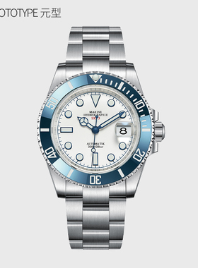 元型钢王三号潜水款海军水文勘测时计904钢P32三日链自动机芯