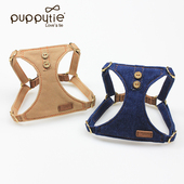 Puppytie狗狗牵引绳柯基泰迪中型小型犬遛狗宠物背心式 胸背带狗绳