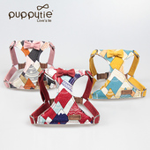 Puppytie狗狗牵引绳小型犬狗绳子遛狗绳背心式 泰迪柯基宠物胸背带