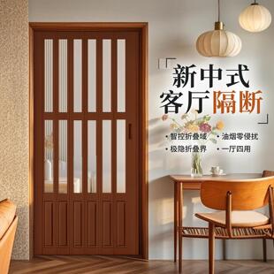 客厅隔间拉门折叠隔断门无地轨厨房空调化妆室隐形简易折叠门