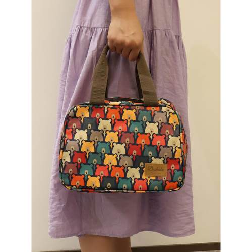 分体专用饭盒袋，配合米袋使用，大容量铝箔防水保温学生卡通挎包