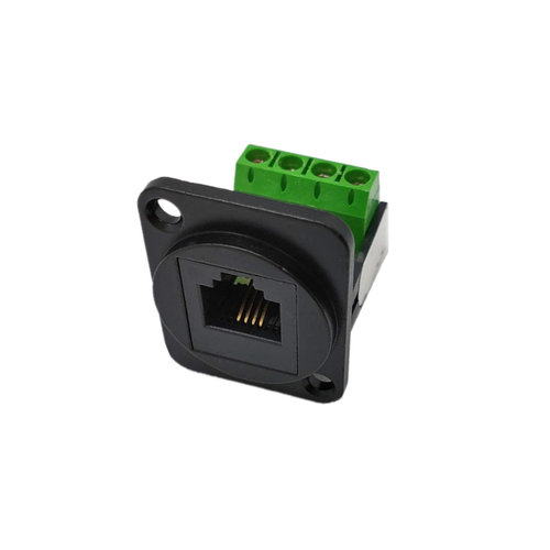 黑色RJ11电话转接头插座