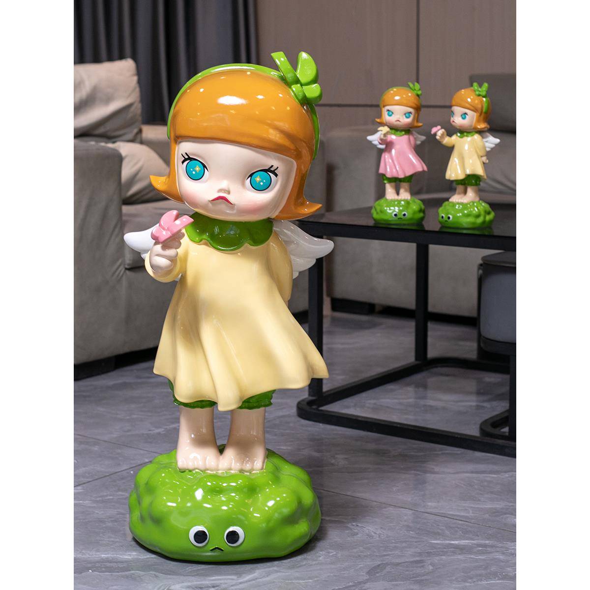 天使茉莉吉他女孩蓝牙音响客厅落地大摆件卡通手办网红家居装饰品