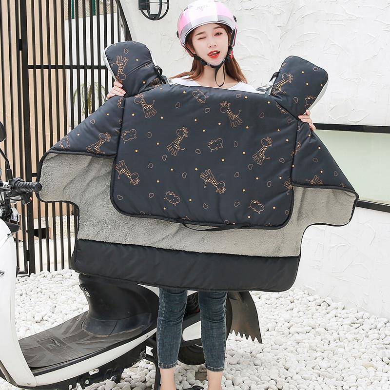 电动车挡风被冬季 加绒加厚防寒保暖防风罩连体电瓶摩托车秋冬天