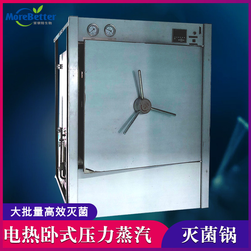 大型电热卧式矩形压力蒸汽灭菌器组培灭菌锅批量灭菌高效率带推车